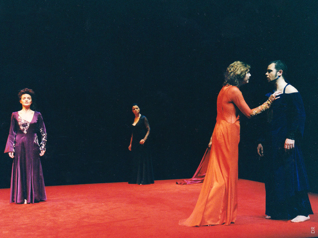 Antonia Bosco (Andromaque), Roxane Lebrun (Céphise), Valérie Coué-Sibiril (Hermione), Bruno Ouzeau (Oreste)